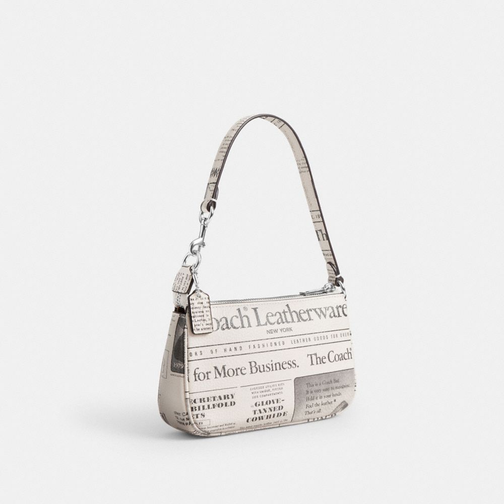 Nolita 19 With Newspaper Print (Silver/Chalk Multi)