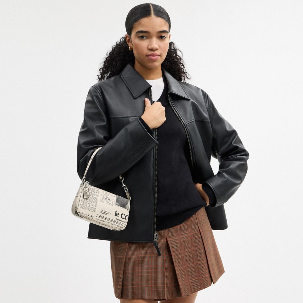 Nolita 19 With Newspaper Print (Silver/Chalk Multi)