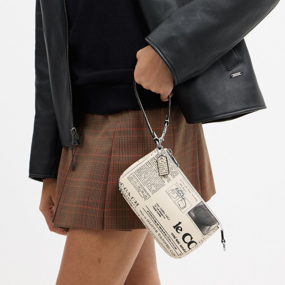 Nolita 19 With Newspaper Print (Silver/Chalk Multi)