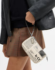 Nolita 19 With Newspaper Print (Silver/Chalk Multi)
