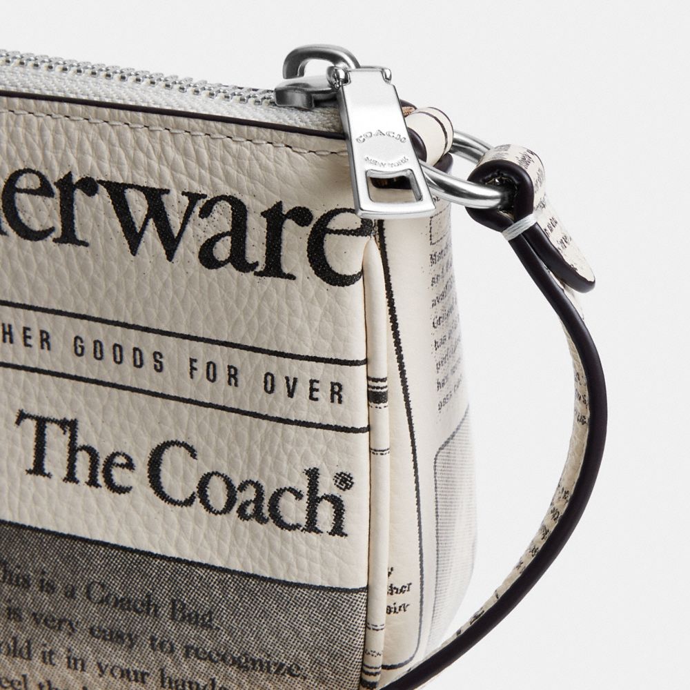 Nolita 19 With Newspaper Print (Silver/Chalk Multi)