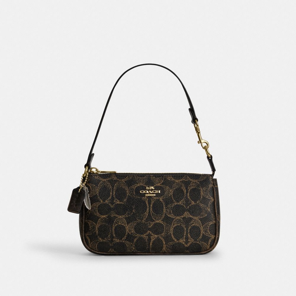 Nolita 19 In Loved Signature Canvas With Charms (Gold/Brown)