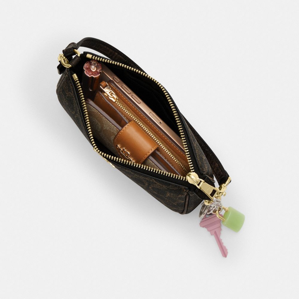 Nolita 19 In Loved Signature Canvas With Charms (Gold/Brown)