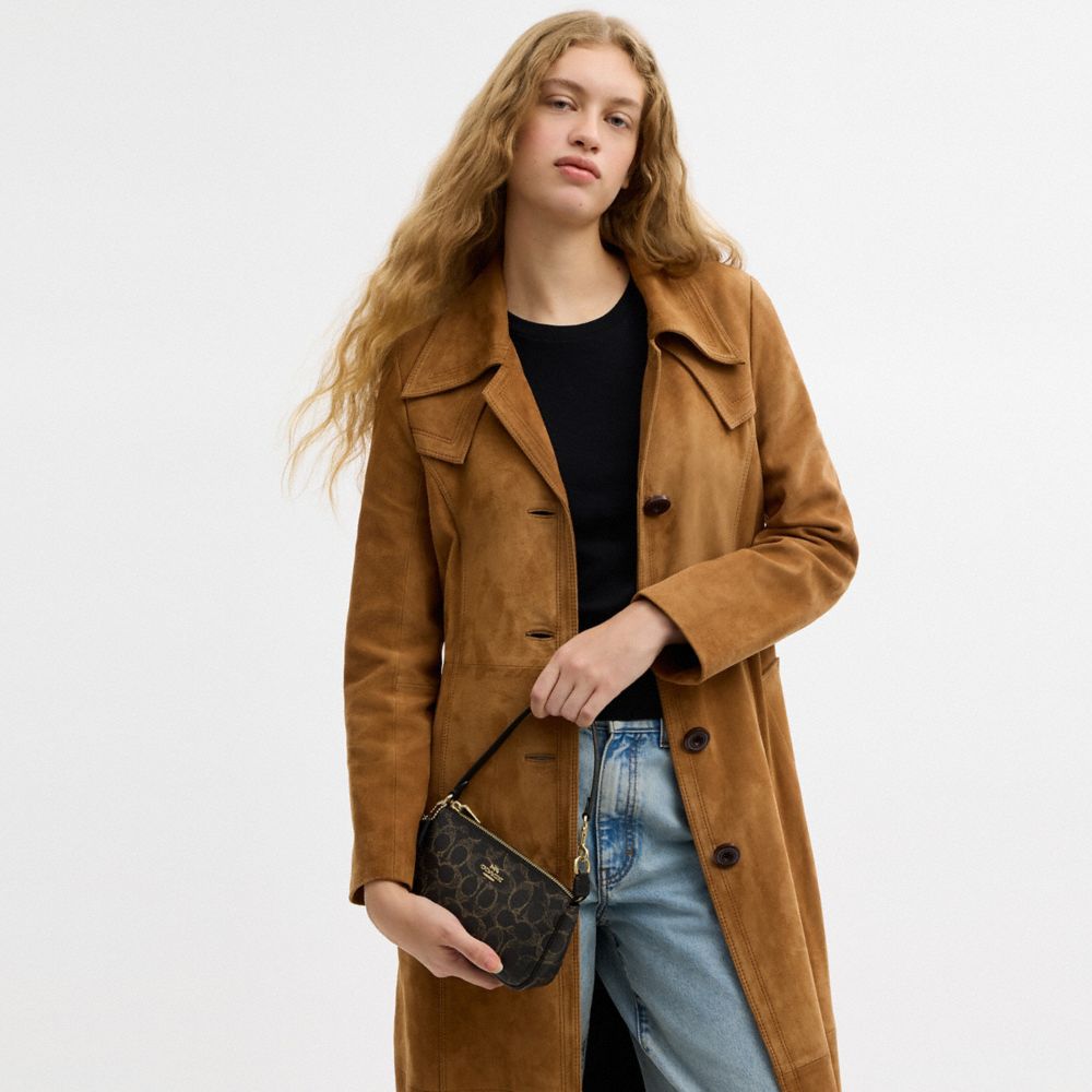 Nolita 19 In Loved Signature Canvas With Charms (Gold/Brown)