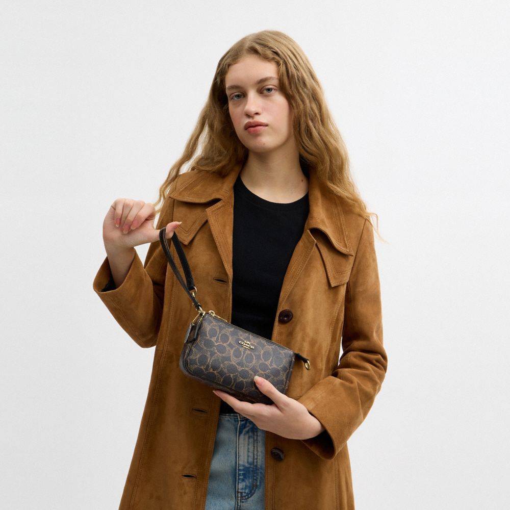 Nolita 19 In Loved Signature Canvas With Charms (Gold/Brown)