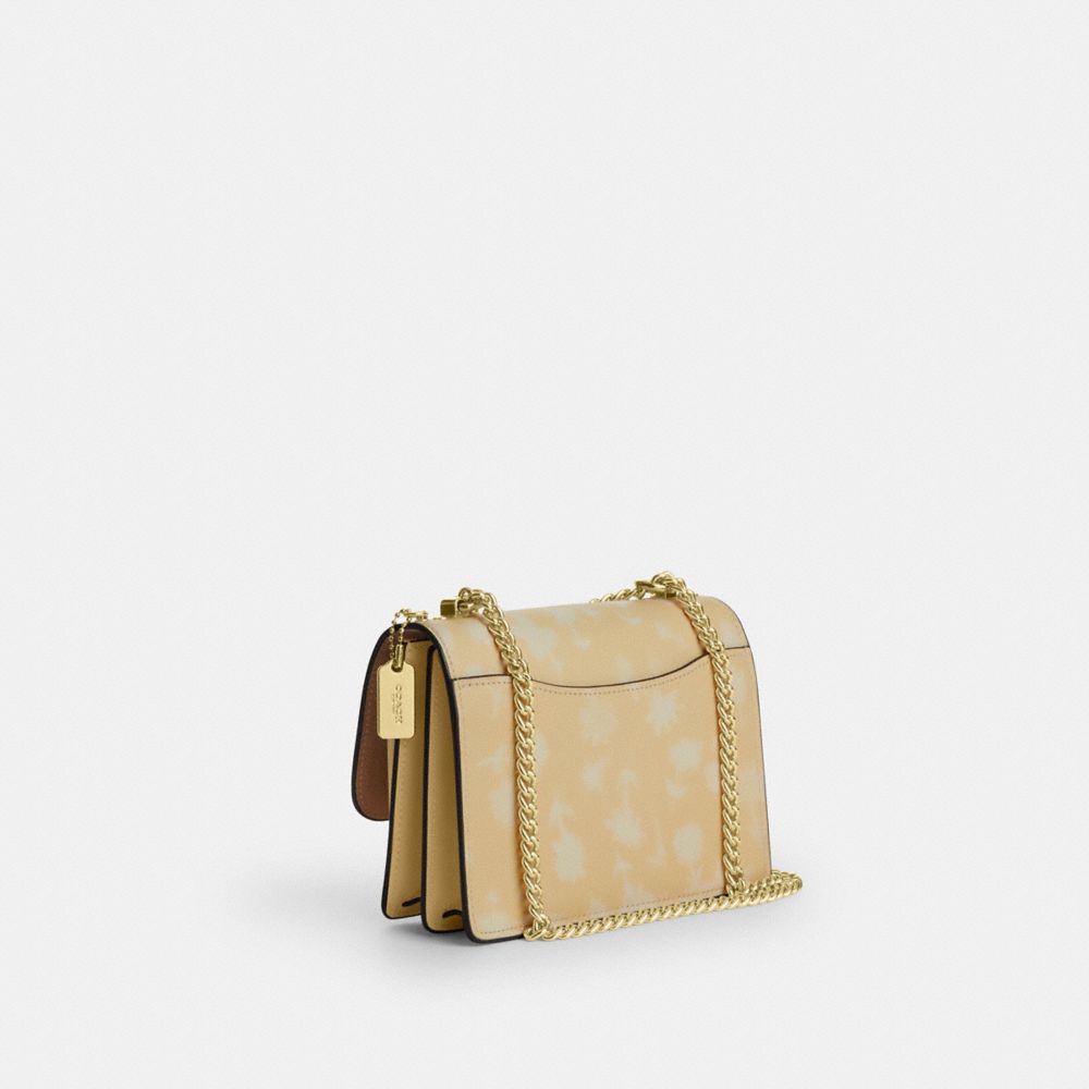 Mini Klare Crossbody Bag With Floral Print (Gold/Washed Yellow)