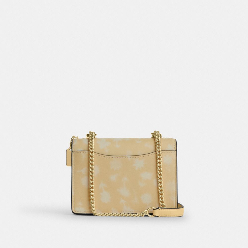 Mini Klare Crossbody Bag With Floral Print (Gold/Washed Yellow)