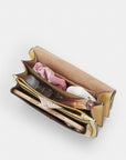 Mini Klare Crossbody Bag With Floral Print (Gold/Washed Yellow)