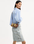 Ashton Mini Shoulder Bag (Gold/Redwood Multi)