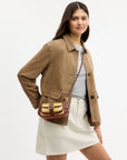 Ashton Mini Shoulder Bag (Gold/Redwood Multi)