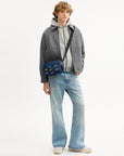 Graham Crossbody Bag With Car Print (Silver/Deep Blue Multi)