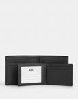 3-In-1 Wallet In Signature Canvas With Stripes (Black/Grey)