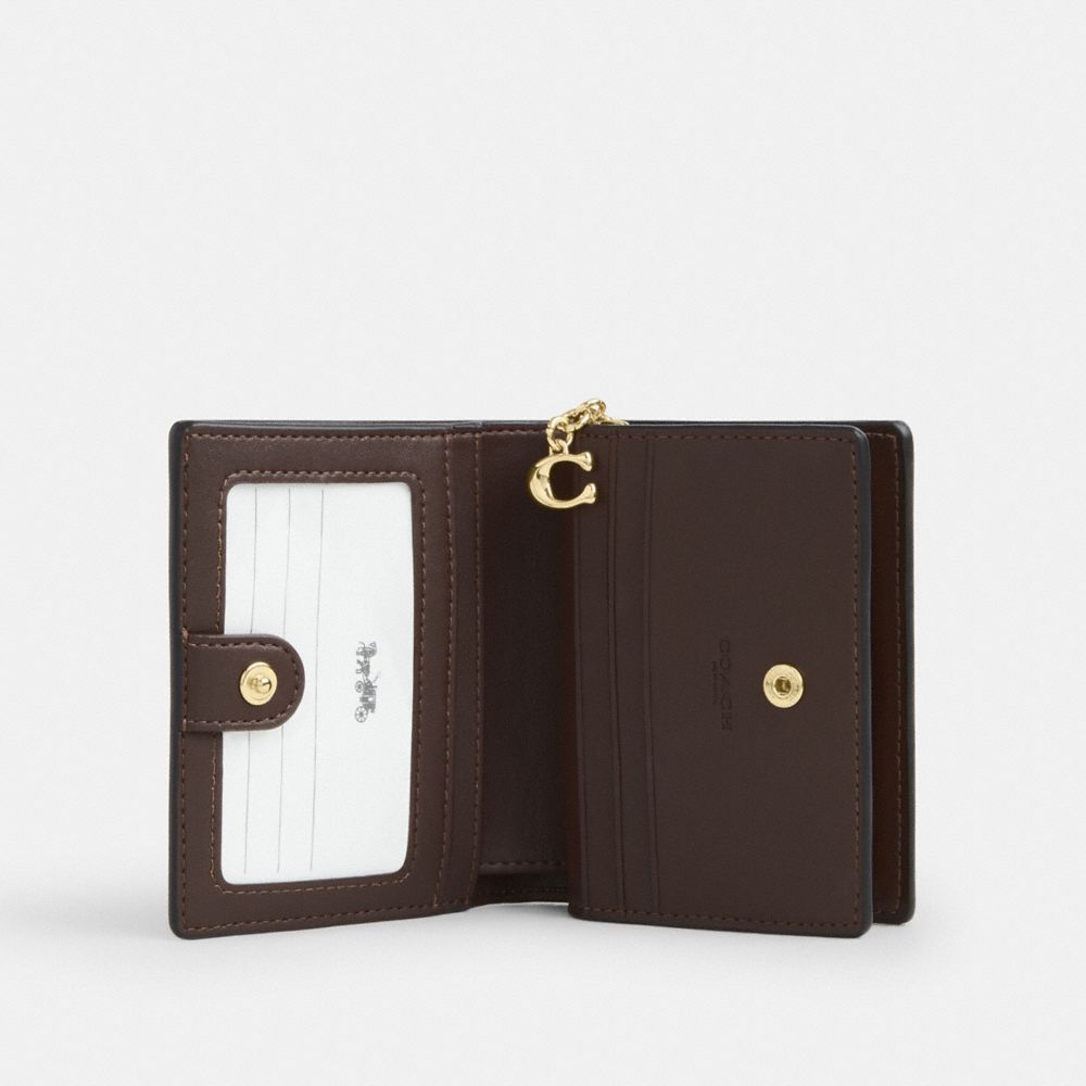 Snap Wallet In Ombre Signature Canvas (Gold/Brown)