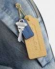 Taylor Small Backpack In Loved Denim (Gold/Light Indigo)