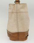 BBERRY Blue Label Shoulder Bag Canvas Beige Auth cl