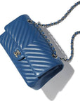 Chanel Classic Clutch With Chain – CWC Caviar Blue SiLVer-Toned