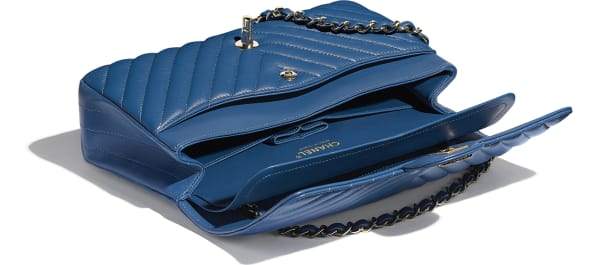 Chanel Classic Clutch With Chain – CWC Caviar Blue SiLVer-Toned
