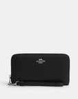 Long Zip Around Wallet (Silver/Black)