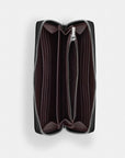 Long Zip Around Wallet (Silver/Black)