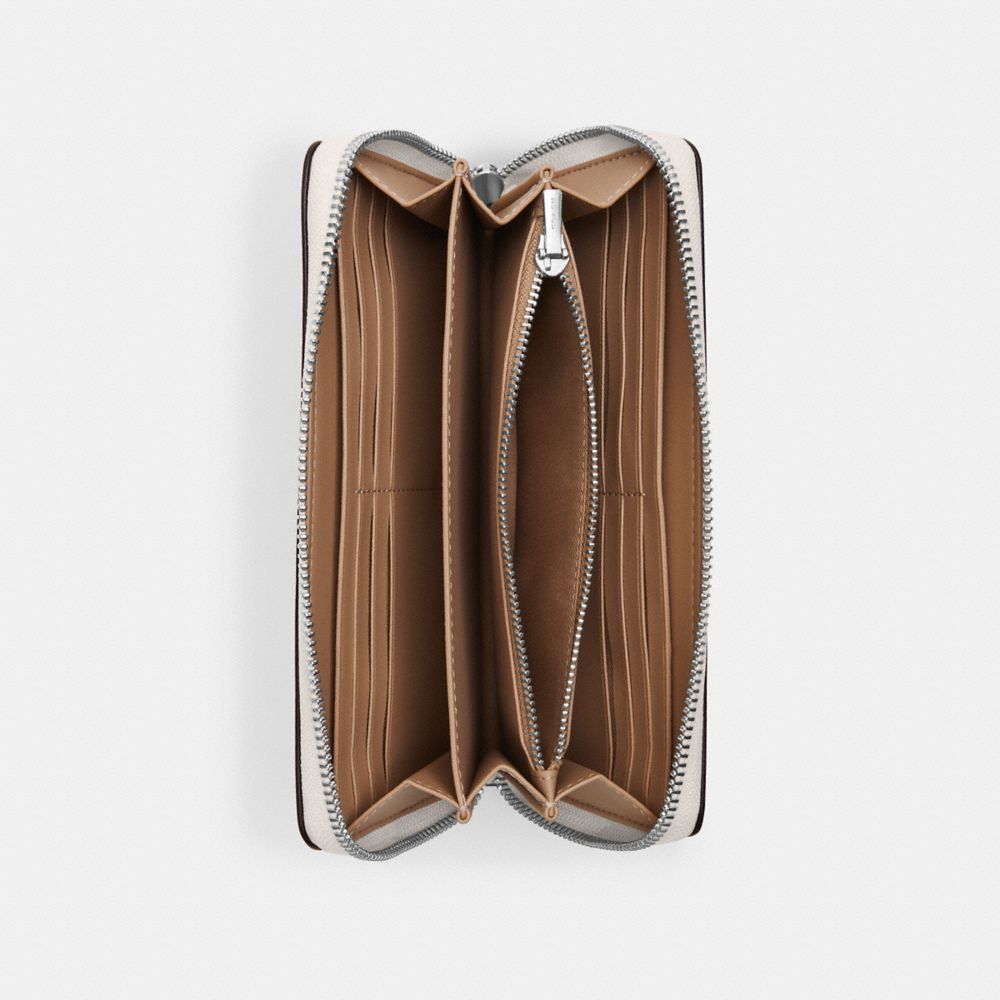 Long Zip Around Wallet (Silver/Chalk)