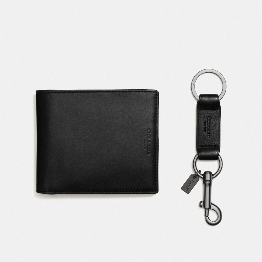 Boxed 3-In-1 Wallet Gift Set (Black)