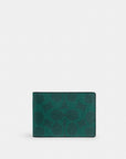 Compact Billfold Wallet In Signature Canvas (Sea Green)