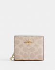 Snap Wallet In Signature Canvas (Gold/Sand/Chalk)