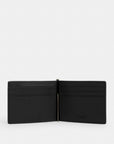 Slim Money Clip Billfold Wallet In Signature Canvas (Gunmetal/Charcoal/Black)