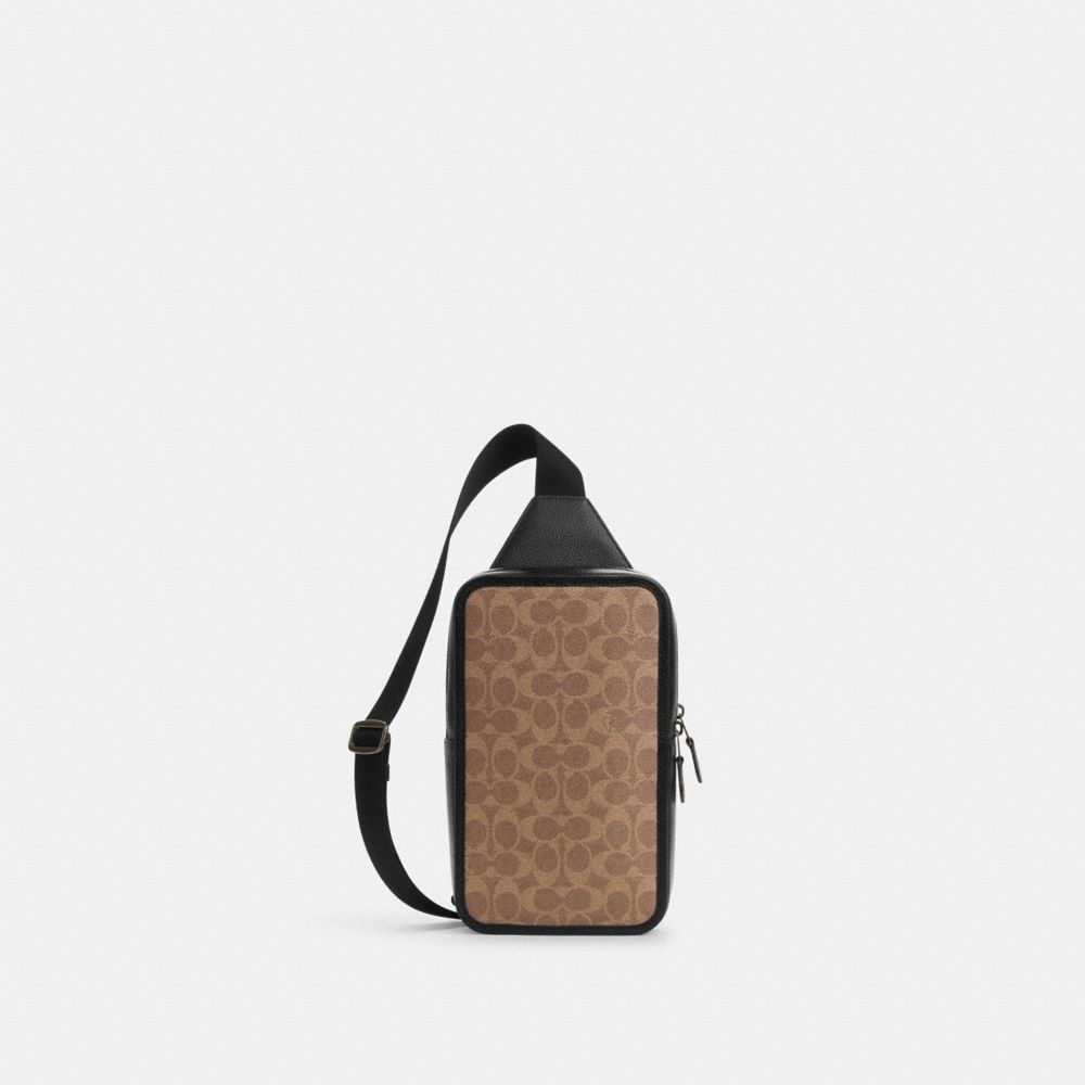 Sullivan Pack In Signature Canvas (Gunmetal/Tan/Black)