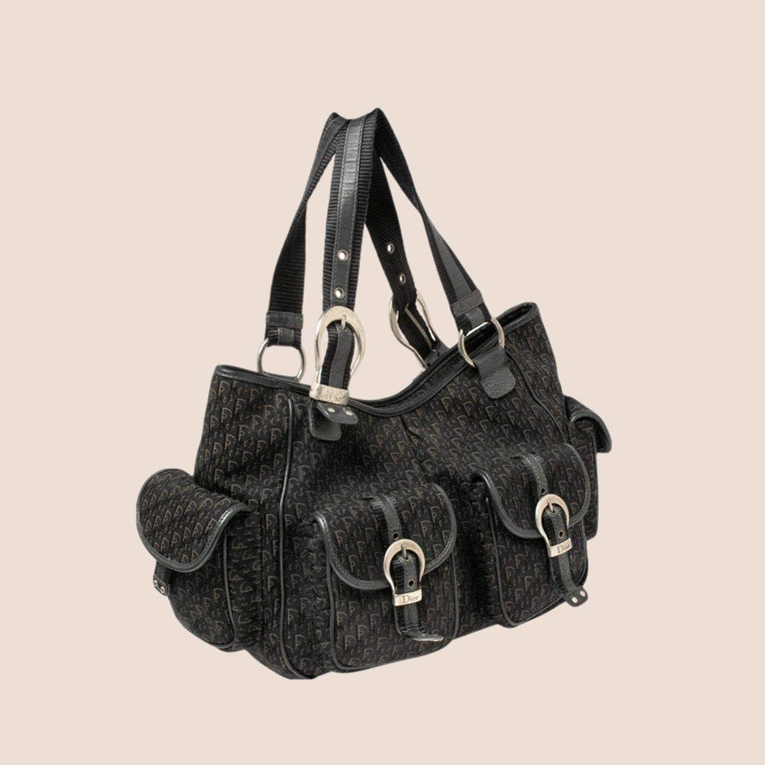 CHRISTIAN DOR BLACK DORISSIMO STREET CHIC POCKET SATCHEL