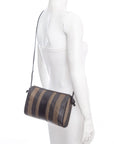 FNDI Brown Penguin Stripe Handbag