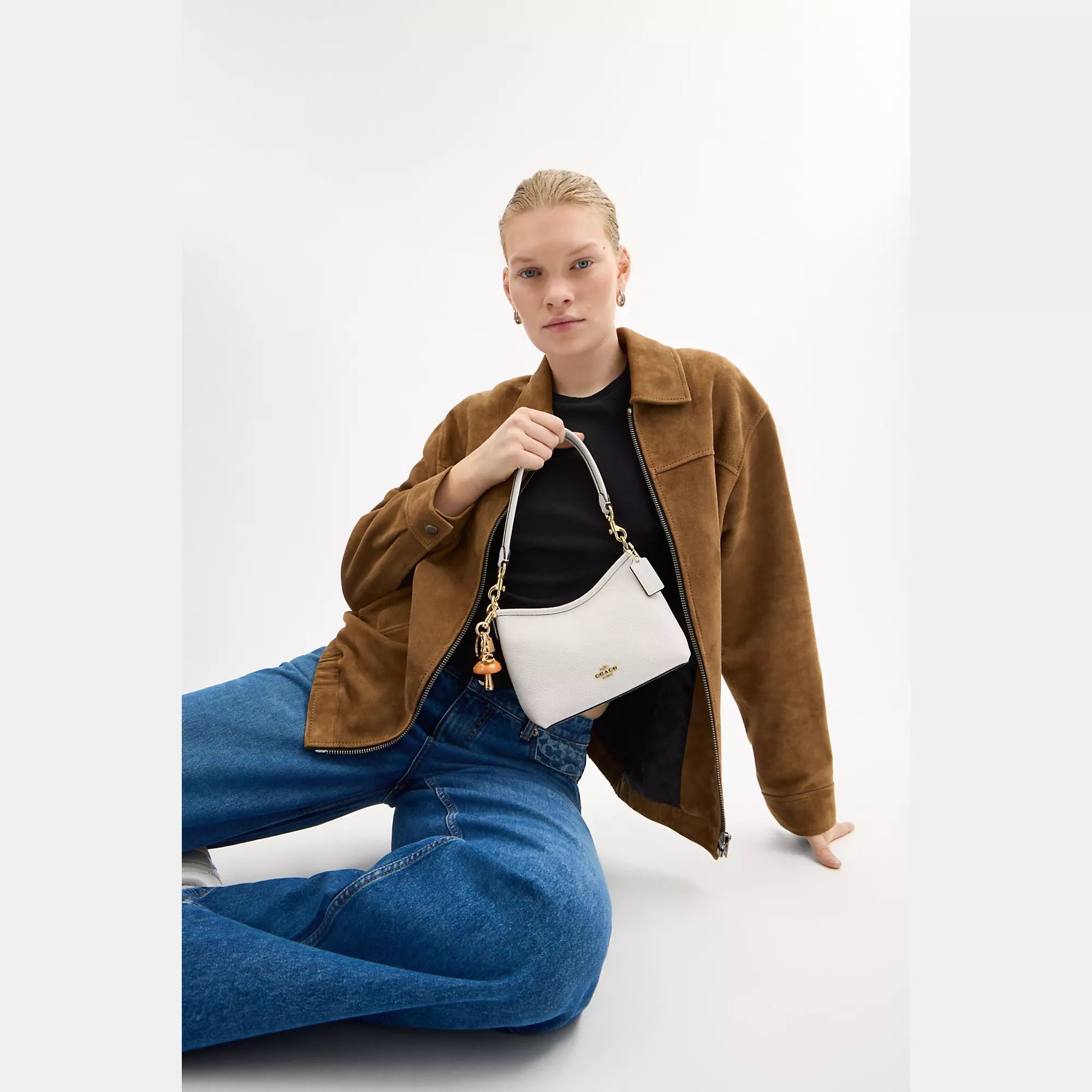 Laurel Small Shoulder Bag (Gold/Chalk)
