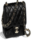 Chanel Classic Maxi Handbag Black Grained Calfskin SiLVer-Toned