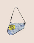 CHRISTIAN DOR "MISS DORELLA" DENIM CANVAS MINI SADDLE BAG
