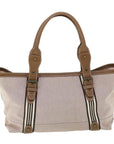 BBERRY Blue Label Shoulder Bag Canvas Brown Auth ep