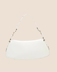 CHRISTIAN DOR WHITE LEATHER BONDAGE CLUTCH