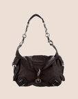 CHRISTIAN DOR BLACK LEATHER REBELLE BAG