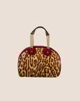CHRISTIAN DOR LEOPARD PRINT PONY HAIR GAMBLER BAG