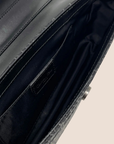 CHRISTIAN DOR BLACK OBLIQUE CANVAS STREET CHIC SHOULDER BAG