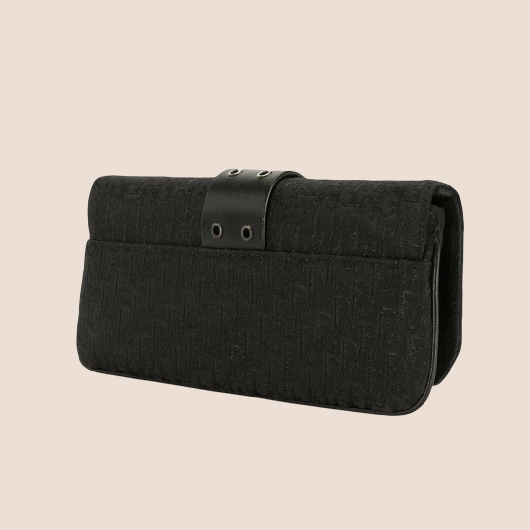 CHRISTIAN DOR BLACK TROTTER STREET CHIC OPERA CROSSBODY CLUTCH