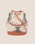 CHRISTIAN DOR BEIGE & KHAKI ROMANTIQUE BUCKET BAG