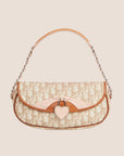 CHRISTIAN DOR PINK & BEIGE ROMANTIQUE BAGUETTE BAG