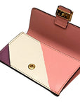 FNDI Baguette Hot Pink Stripe Leather Card Holder Wallet