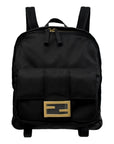 FNDI Baguette Logo Black Nylon Backpack 8BZ048
