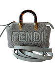 FNDI By The Way Shearling Shoulder Bag