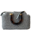 FNDI By The Way Shearling Shoulder Bag