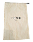 FNDI FF Print Nero and Bianco Knitted Wool Scarf