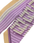 FNDI Logo Print Lilac and Beige Women's Wrappy Sillk Scarf