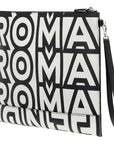 FNDI by Marc Jacobs Roma Black White Large Leather Clutch