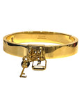 FNDI Master Key Pendant Gold Finish Metal Medium Cuff Bracelet